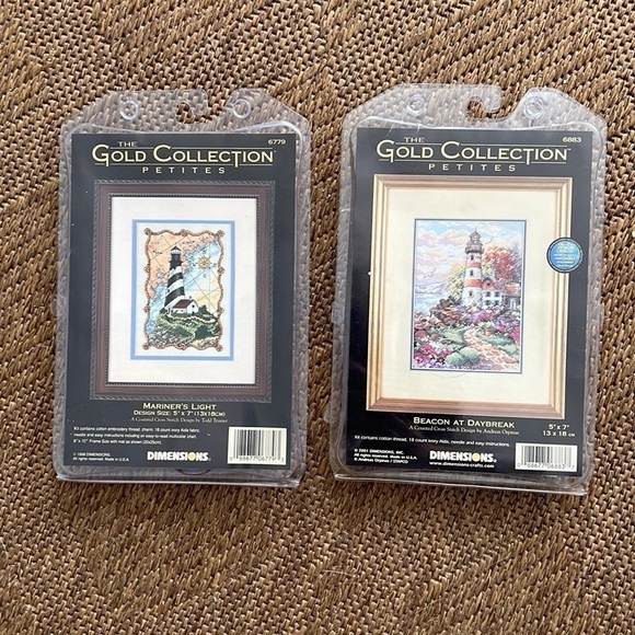 Dimensions Pair of lighthouse counted cross stitch kits - Picture 1 of 4